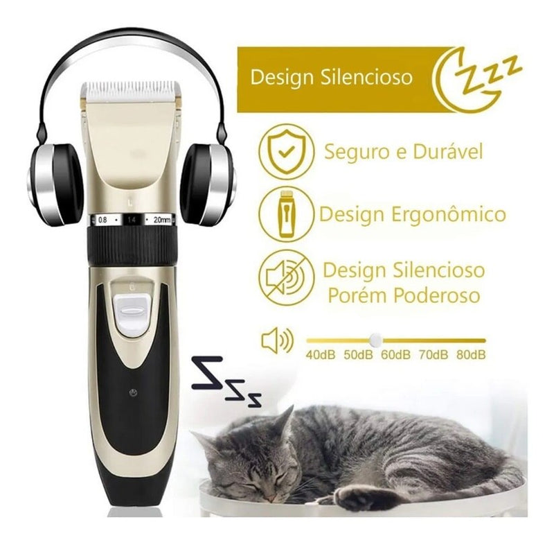 Máquina Clipper de cabelo para pets.